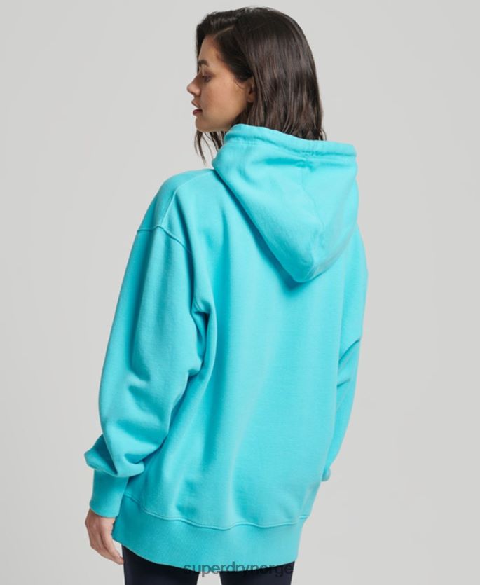 Superdry turkis klær 86P46D5796 code essential oversized hettegenser kvinner