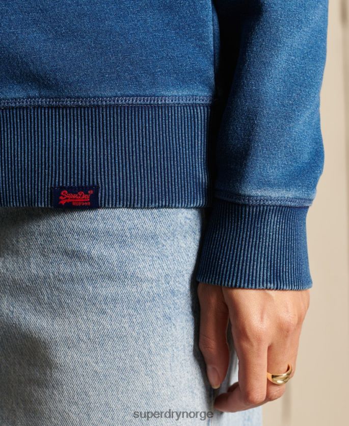 Superdry turkis klær 86P46D6042 vintage sweatshirt med logobesetning kvinner