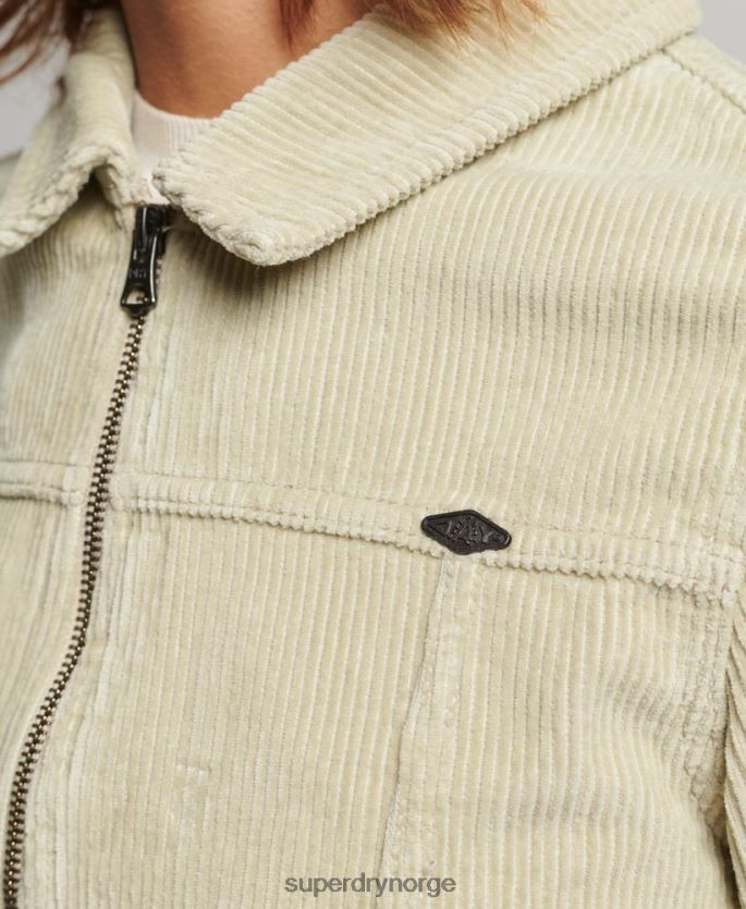 Superdry beige klær 86P46D2031 jakke med beskåret ledning kvinner