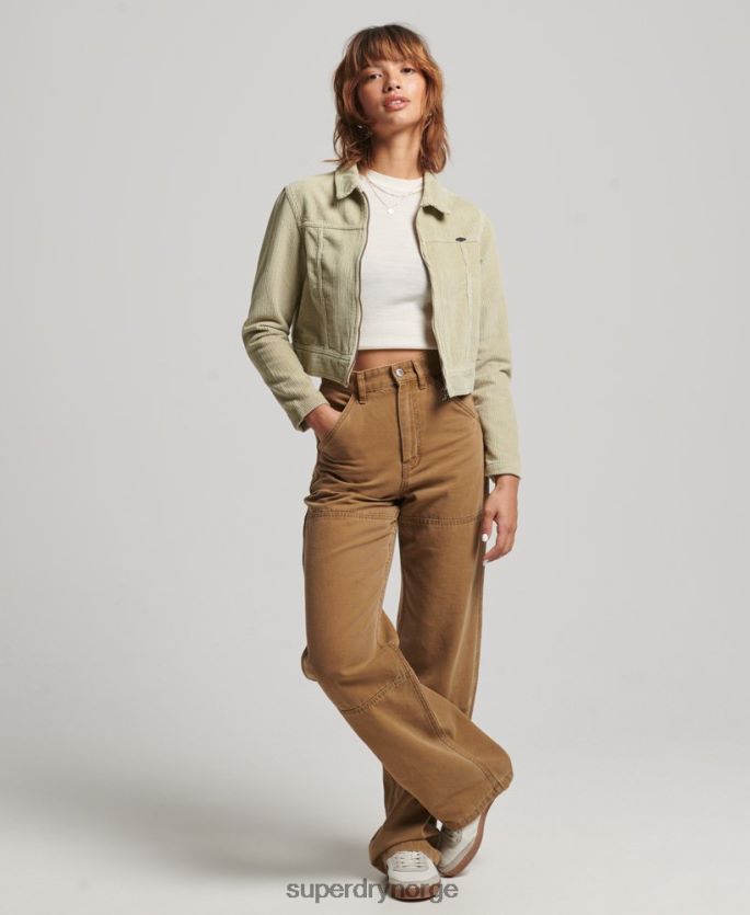 Superdry beige klær 86P46D2031 jakke med beskåret ledning kvinner