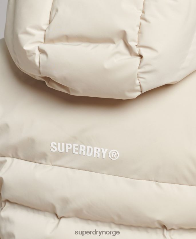 Superdry beige klær 86P46D3679 varmeforseglet polstret jakke kvinner
