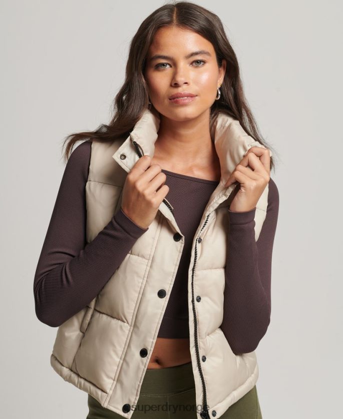 Superdry beige klær 86P46D5632 fjellsport gilet kvinner