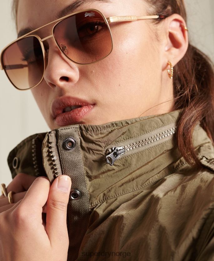 Superdry beige klær 86P46D5657 ny militær m65 jakke kvinner