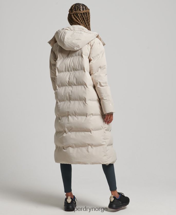 Superdry beige klær 86P46D6328 polstret jakke med langline kvinner
