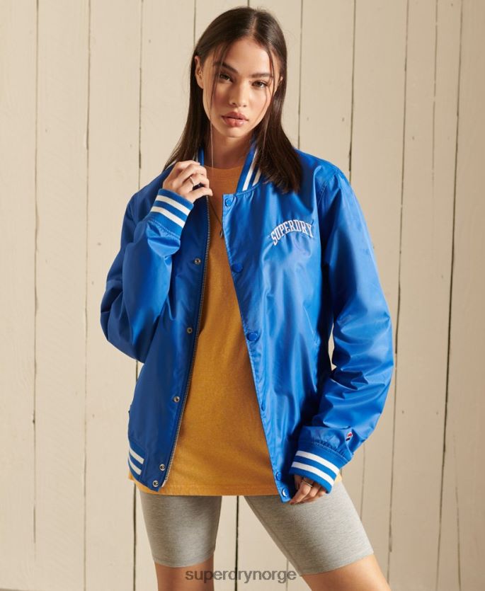 Superdry blå klær 86P46D3852 oversized varsity baseballjakke kvinner