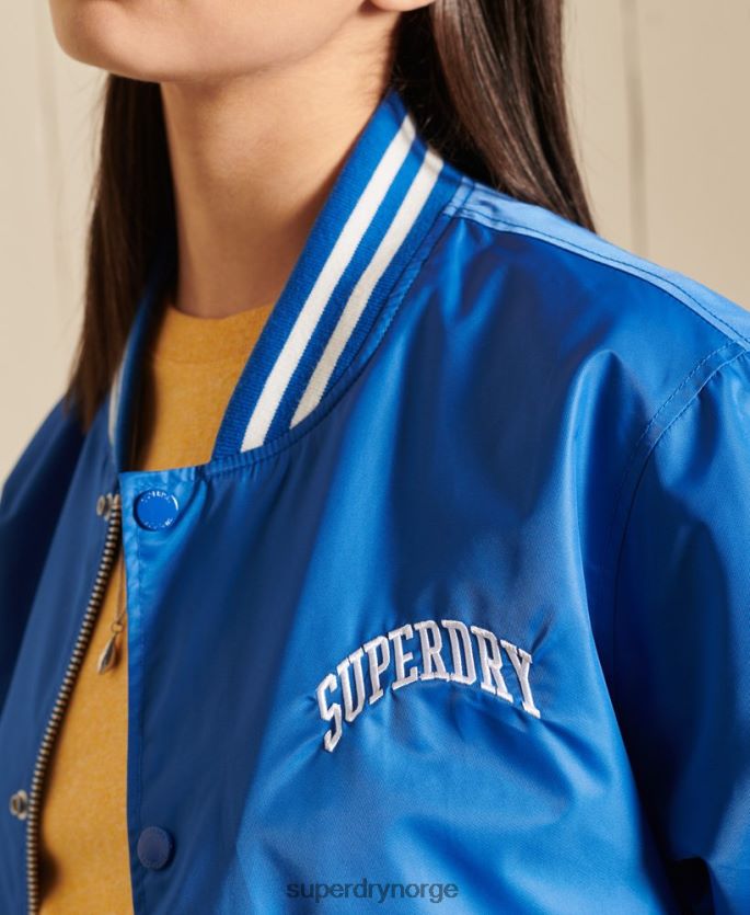 Superdry blå klær 86P46D3852 oversized varsity baseballjakke kvinner