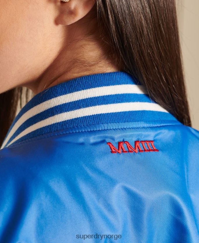 Superdry blå klær 86P46D3852 oversized varsity baseballjakke kvinner
