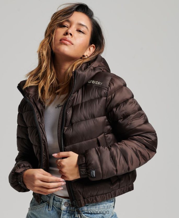 Superdry brun klær 86P46D3708 lett, beskåret sportsjakke kvinner