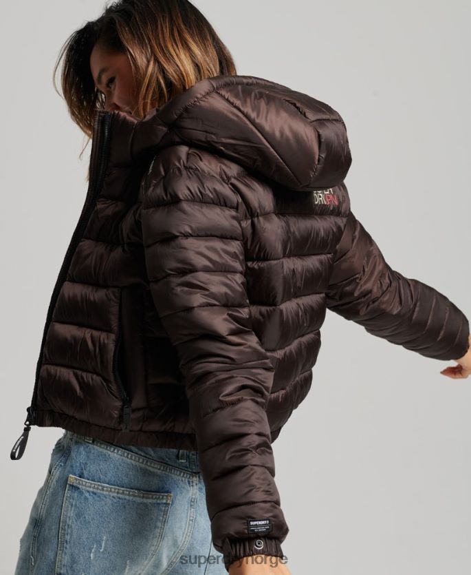 Superdry brun klær 86P46D3708 lett, beskåret sportsjakke kvinner