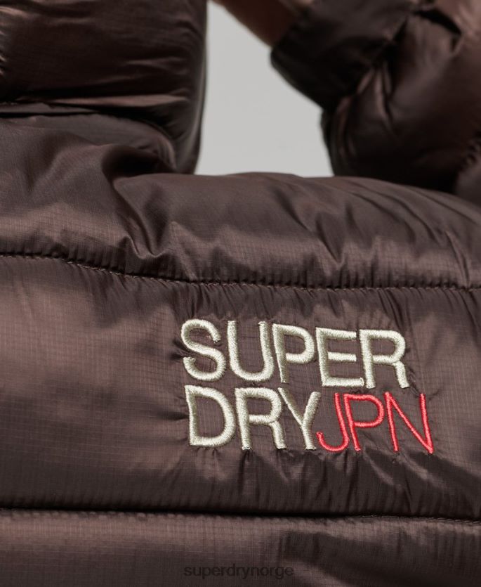 Superdry brun klær 86P46D3708 lett, beskåret sportsjakke kvinner