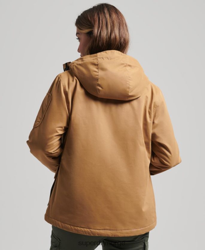 Superdry brun klær 86P46D5611 ultimate microfiber sd-wind jakke kvinner