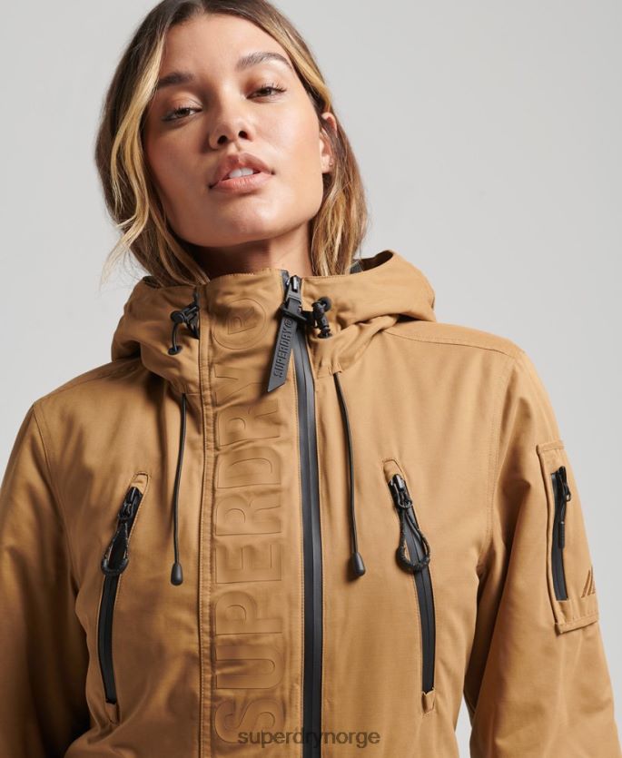 Superdry brun klær 86P46D5611 ultimate microfiber sd-wind jakke kvinner