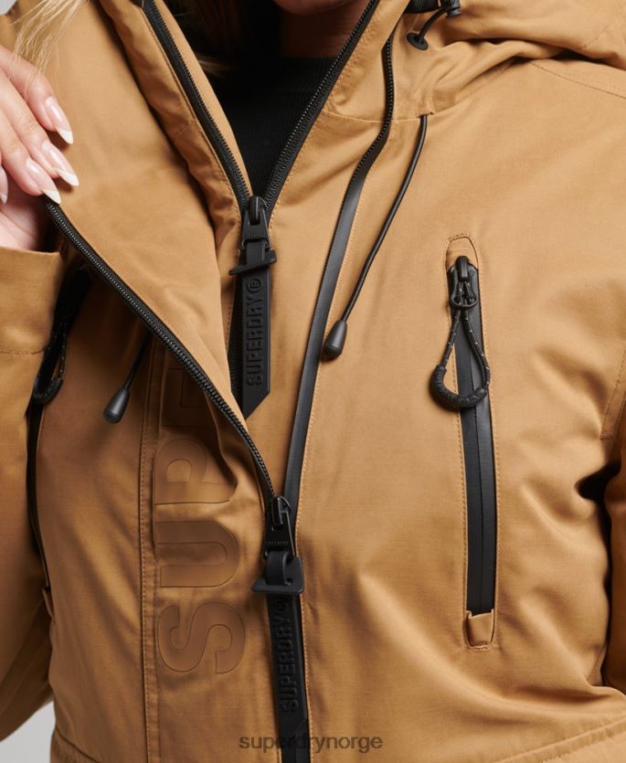 Superdry brun klær 86P46D5611 ultimate microfiber sd-wind jakke kvinner