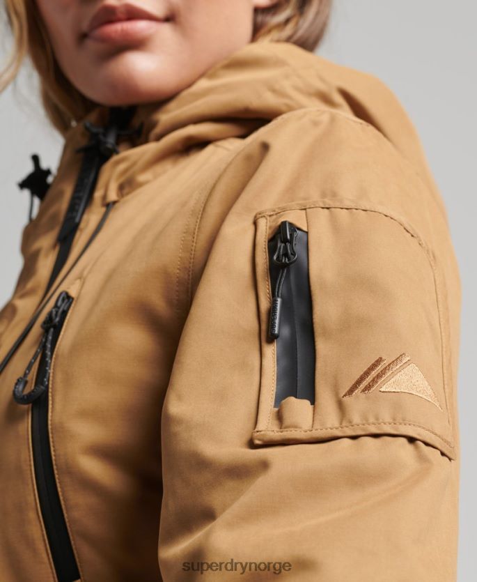 Superdry brun klær 86P46D5611 ultimate microfiber sd-wind jakke kvinner