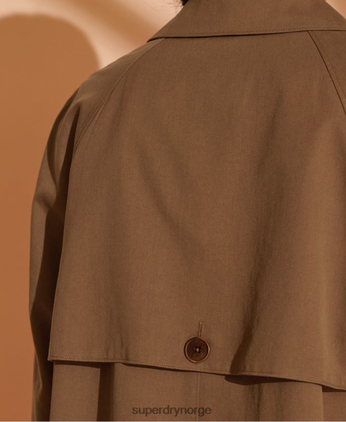 Superdry brun klær 86P46D5692 begrenset opplag klassisk mac kvinner