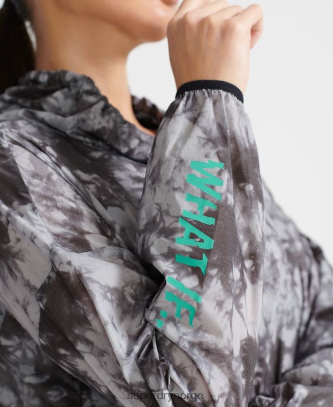 Superdry grå klær 86P46D5665 kjøre lett regnskall kvinner