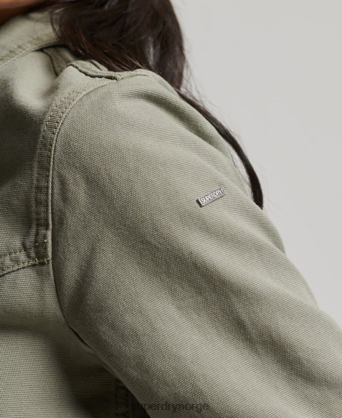 Superdry grønn klær 86P46D1956 indie club canvas jakke kvinner