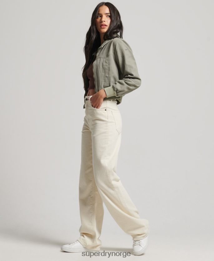 Superdry grønn klær 86P46D1956 indie club canvas jakke kvinner