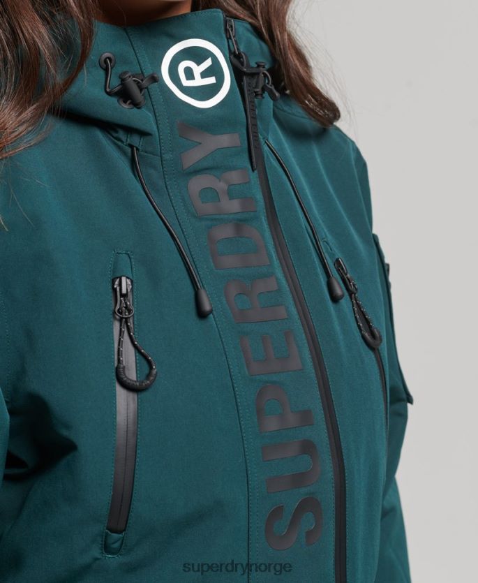 Superdry grønn klær 86P46D3629 ultimate sd-vindjakke med hette kvinner
