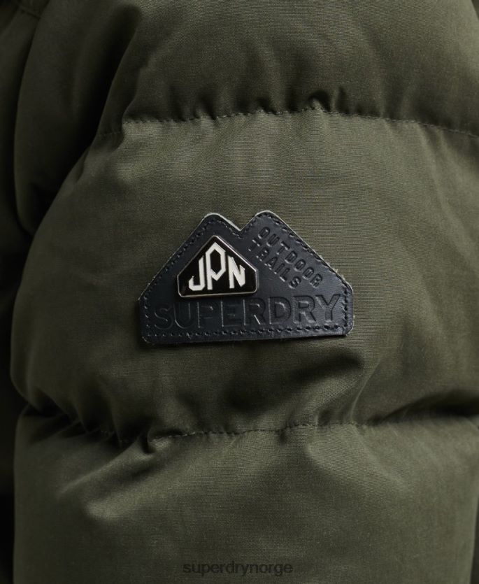 Superdry grønn klær 86P46D3653 mikrofiber ekspedisjon parkasjakke kvinner