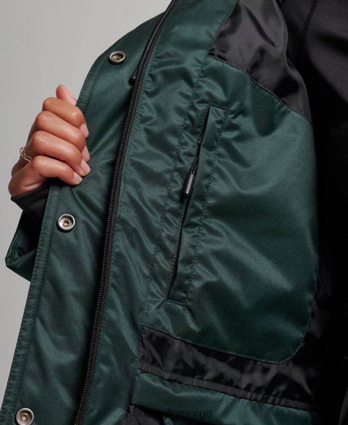 Superdry grønn klær 86P46D3680 snow luxe pufferjakke kvinner