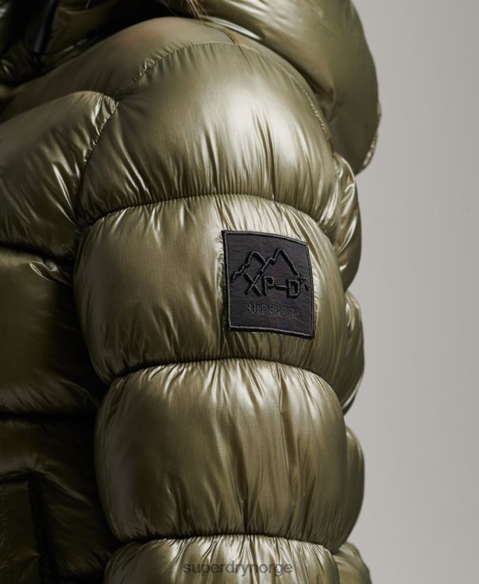 Superdry grønn klær 86P46D3691 shine sportsjakke med hette kvinner