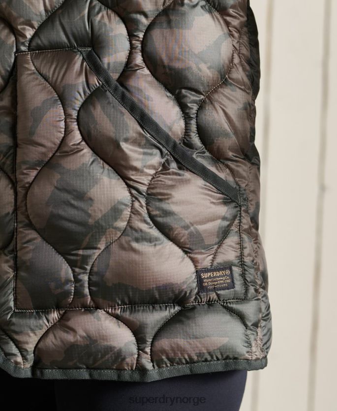 Superdry grønn klær 86P46D3792 oversized liner bomber jakke kvinner