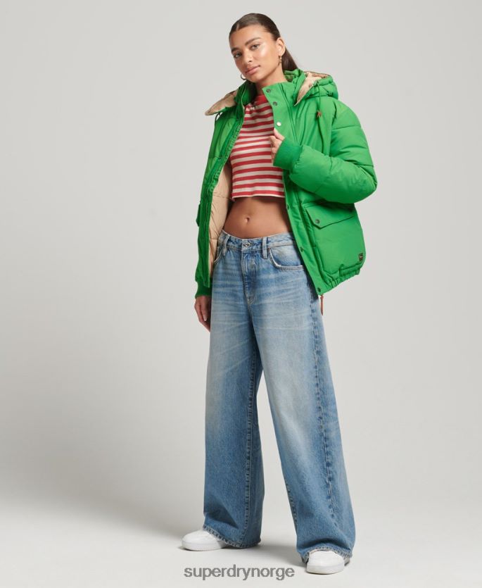 Superdry grønn klær 86P46D5453 oversized fjelljakke kvinner