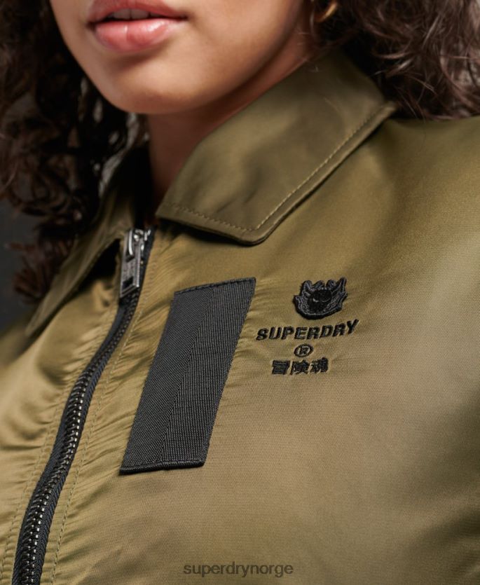 Superdry grønn klær 86P46D5508 energy ma2 bomberjakke kvinner