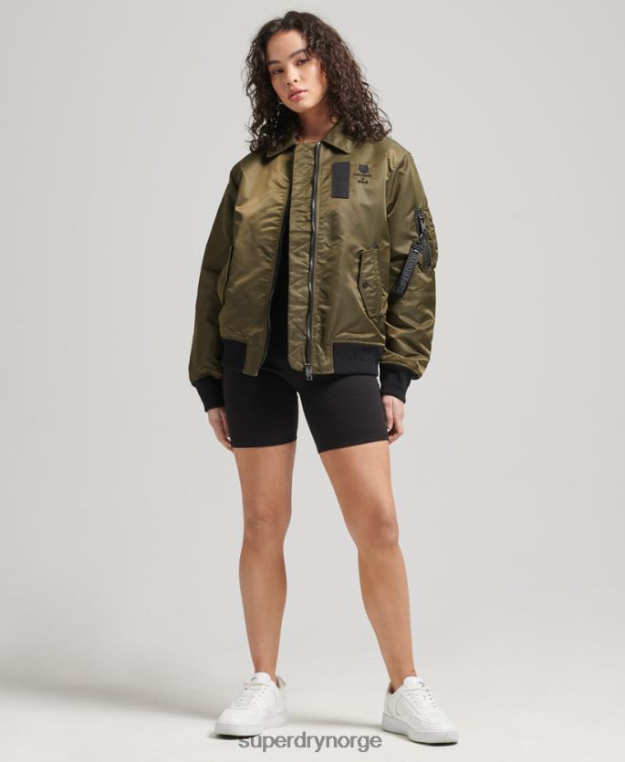Superdry grønn klær 86P46D5508 energy ma2 bomberjakke kvinner