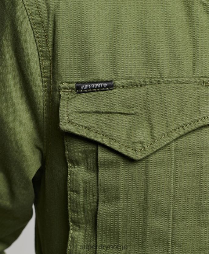 Superdry grønn klær 86P46D5588 klassisk rookie borg jakke kvinner