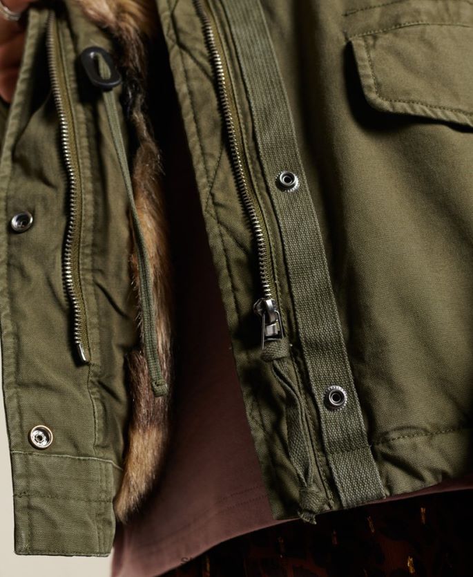 Superdry grønn klær 86P46D5595 m65 premium feltjakke kvinner