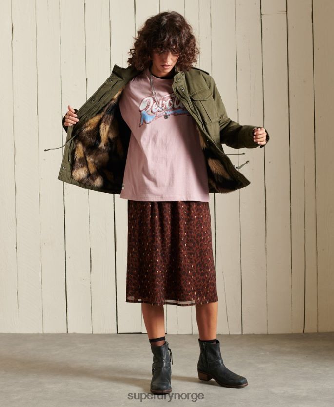 Superdry grønn klær 86P46D5595 m65 premium feltjakke kvinner