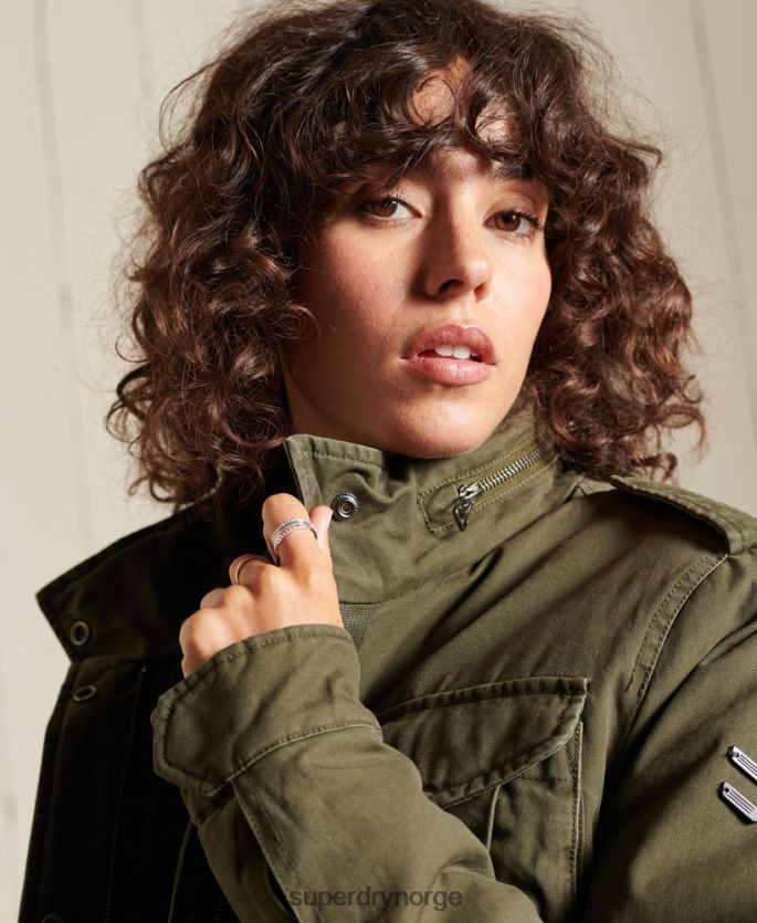 Superdry grønn klær 86P46D5595 m65 premium feltjakke kvinner