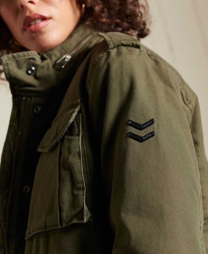 Superdry grønn klær 86P46D5595 m65 premium feltjakke kvinner