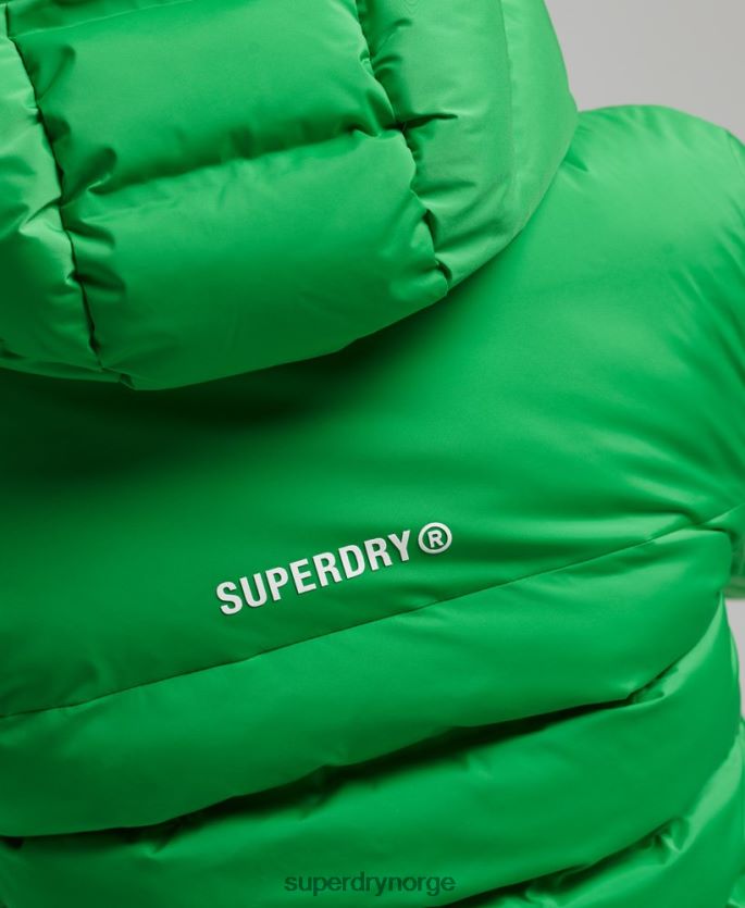 Superdry grønn klær 86P46D5626 varmeforseglet polstret jakke kvinner