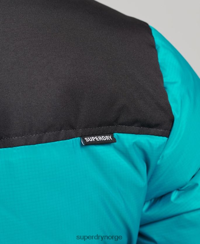 Superdry grønn klær 86P46D5631 sportstyle kode pufferjakke kvinner