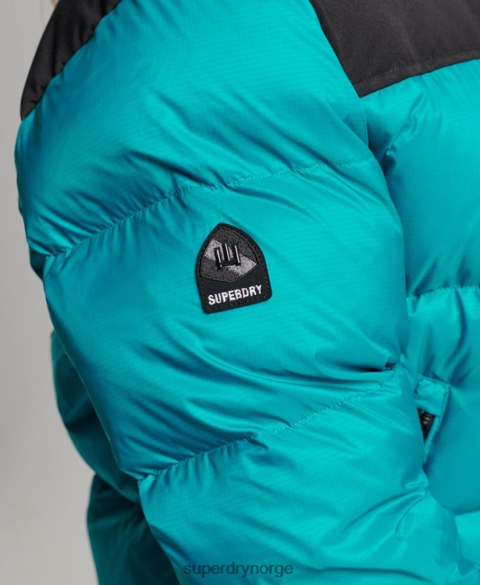 Superdry grønn klær 86P46D5631 sportstyle kode pufferjakke kvinner