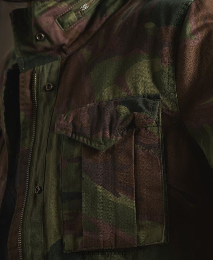 Superdry grønn klær 86P46D5684 klassisk rookie borg jakke kvinner