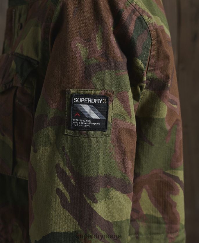 Superdry grønn klær 86P46D5684 klassisk rookie borg jakke kvinner