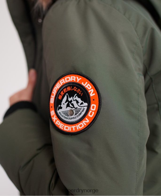 Superdry grønn klær 86P46D5716 ashley everest parkasjakke kvinner