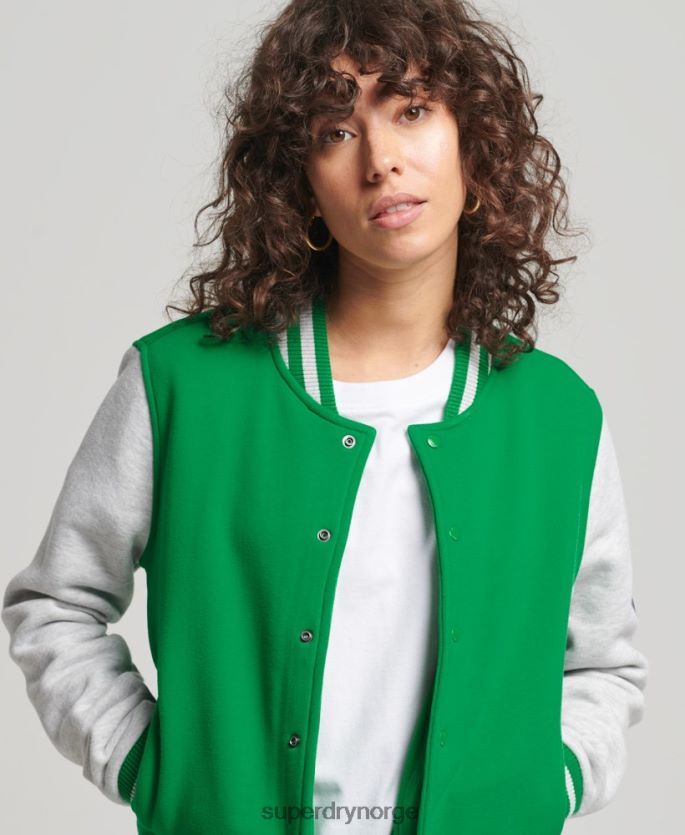 Superdry grønn klær 86P46D5943 vintage varsity jersey bomberjakke kvinner