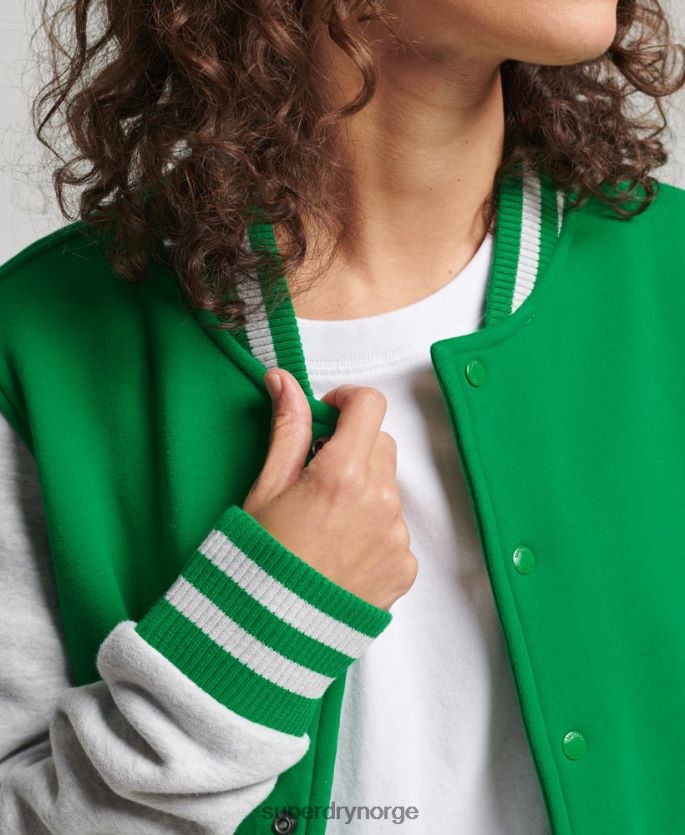 Superdry grønn klær 86P46D5943 vintage varsity jersey bomberjakke kvinner