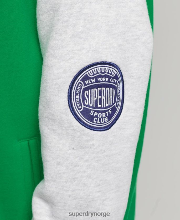 Superdry grønn klær 86P46D5943 vintage varsity jersey bomberjakke kvinner