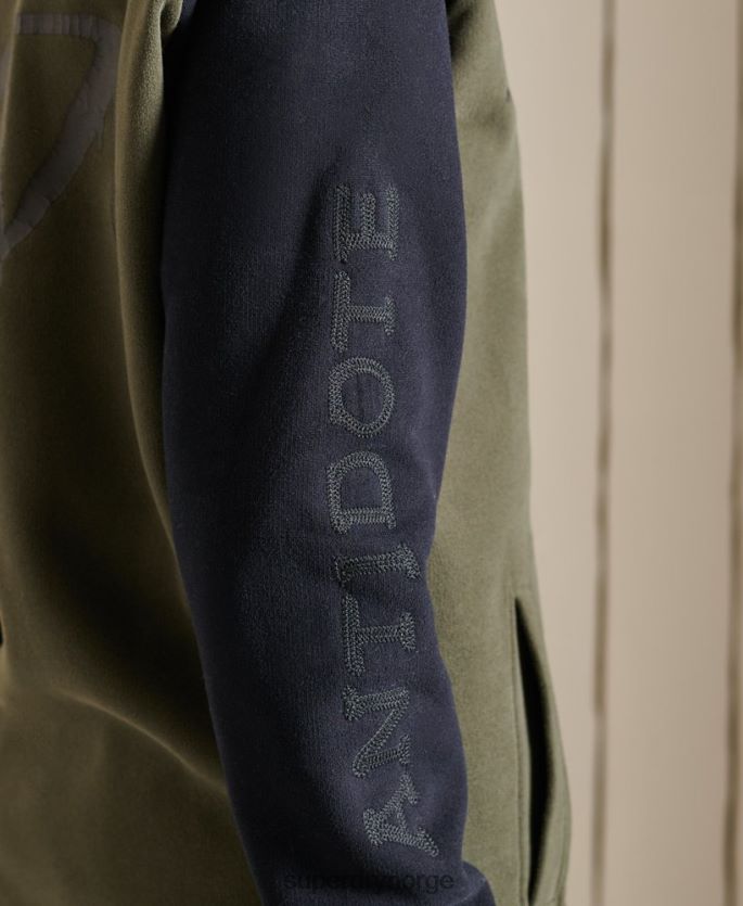 Superdry grønn klær 86P46D6040 vintage oversized jersey bomberjakker kvinner