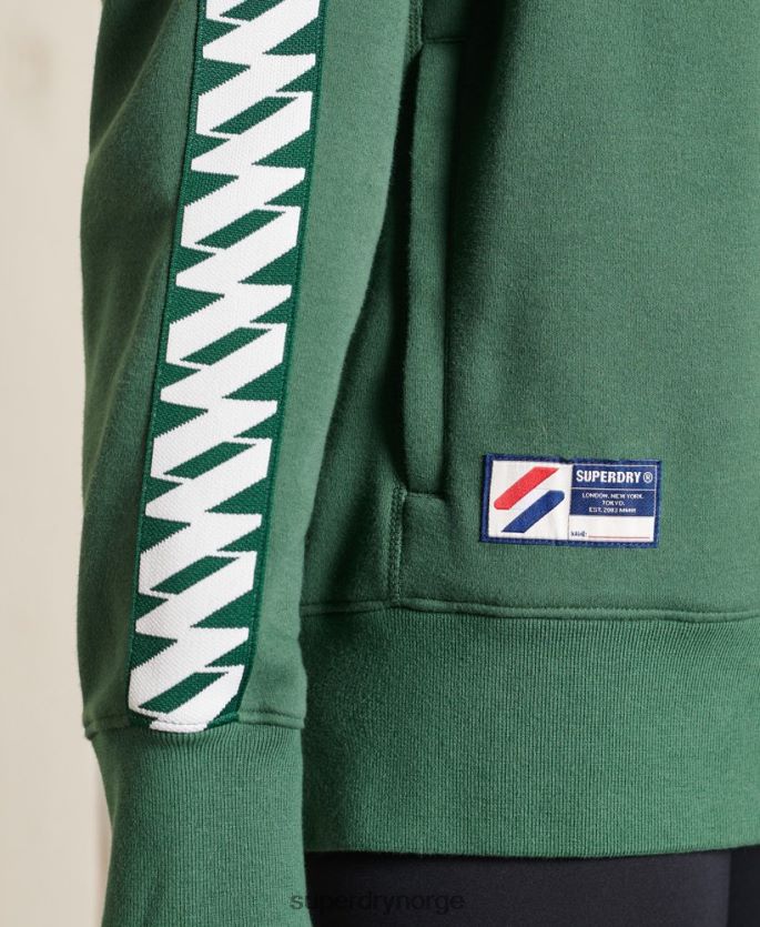 Superdry grønn klær 86P46D6166 kode oversized tape track jakke kvinner