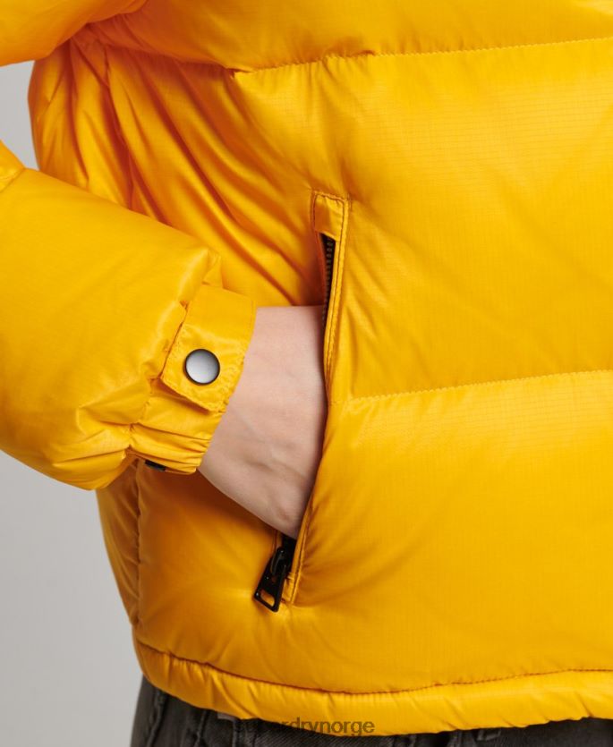 Superdry gul klær 86P46D5511 sportstyle kode pufferjakke kvinner