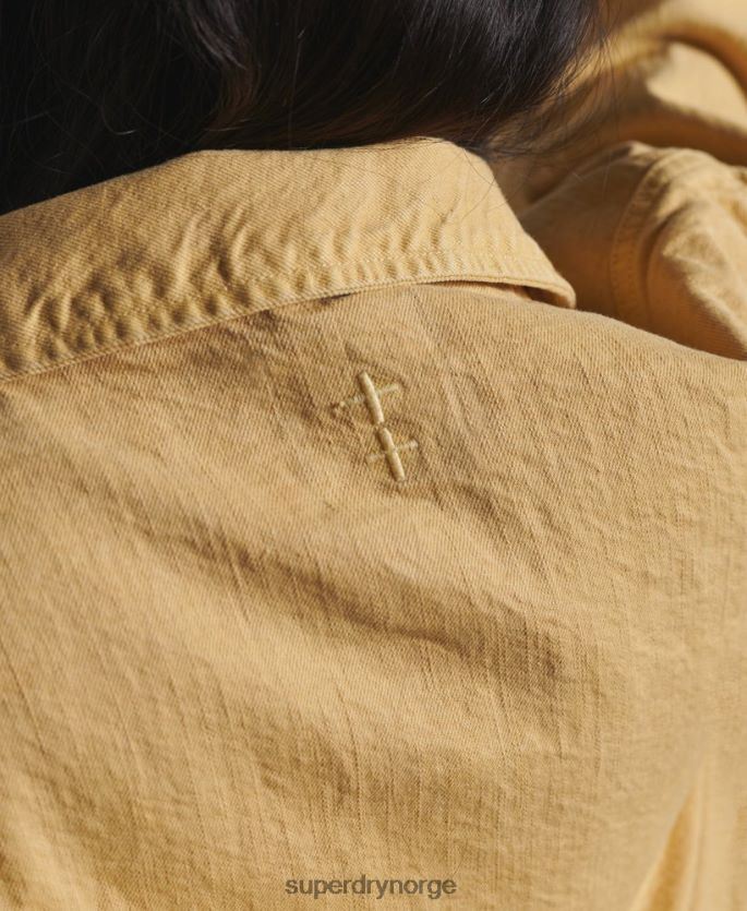 Superdry gul klær 86P46D5683 begrenset opplag dry artist jakke kvinner