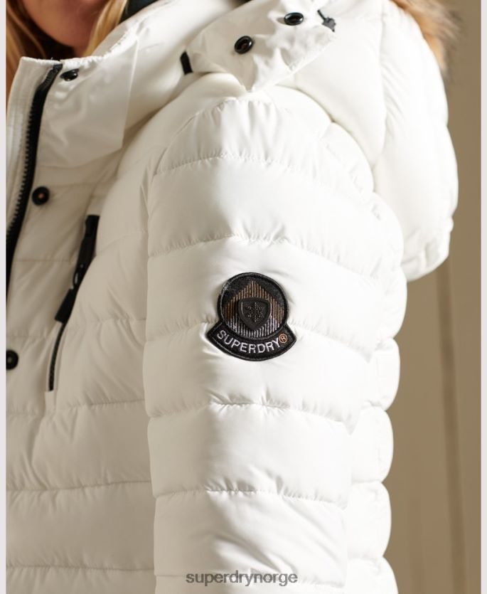 Superdry hvit klær 86P46D3652 klassisk fuji-jakke i fuji kvinner