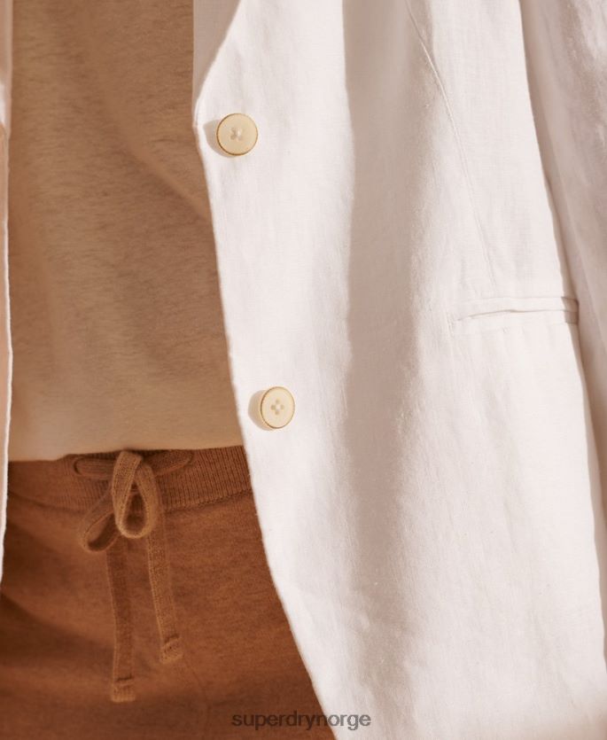 Superdry hvit klær 86P46D5540 hamp blazer i begrenset opplag kvinner